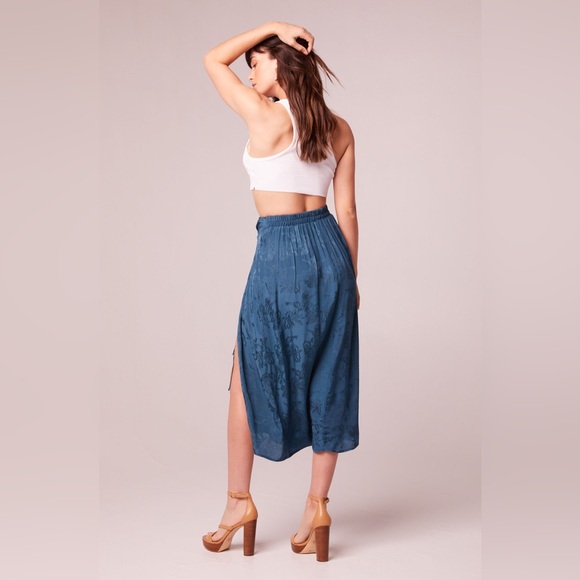 Band Of The Free CELENE DEEP TEAL LAYERED MIDI SKIRT - Picture 3 of 5